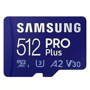 [삼성전자]고품질 삼성 PRO Plus with Card Reader 마이크로SD 메모리카드 512GB 카드리더 포함 휴대용 WF