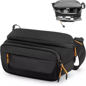 Cwatcun 카메라 슬링백 소형 DSLR 컴팩트 숄더백 크로스바디 캐논 호환 니콘 소니 후지 DSLR/SLR/미러리스