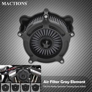오토바이 에어 필터 그레이 요소 공기 청정기 흡입 키트 CNC For Harley Touring FLHT FLHX Sportster XL Dyna Softail FLHC