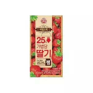 오뚜기 여행 캠핑 아임스틱 가볍당 딸기쨈(10T) 200G 와플 브런치 간식 파이