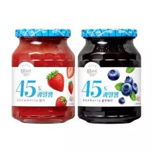 복음자리 45도 과일잼 딸기잼 350g +블루베리잼 350g