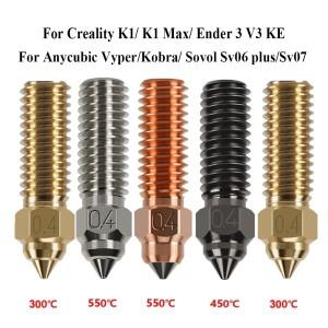 Creality K1 Max Ender 3 V3 KE CR-M4 Vyper Kobra Sovol SV06 plus/SV07 용 바이메탈 도금 구리 경질 강철