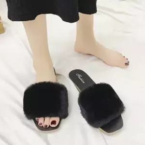 여성 퍼안감 뽀글이 슬리퍼 1P 겨울 보온 사무실 신발 퍼슬리퍼 겨울슬리퍼 여자털슬리퍼