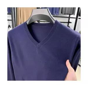 남자 니트 가을 봄 캐주얼 이너 브이넥 스웨터 기본 풀오버 솔리드 하게 BE3