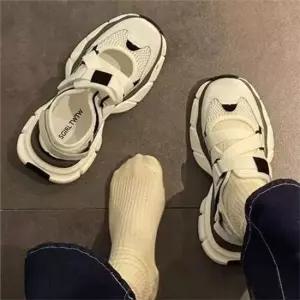 여성 메쉬 샌들 여성 스트랩 샌들 데일리 통굽 여름 캐주얼 스포츠 경량 단화