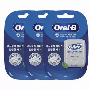 치실 글라이드 딥클린 40mx3개  극세섬유 치실