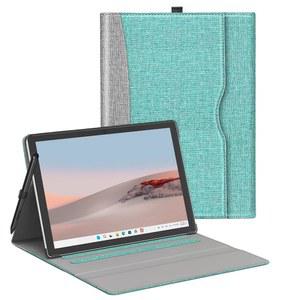 MICROSOFT SURFACE 10인치 GO 4 /3 /2 /1 (2023 /2021 /2020 /2018) 스타일러스 홀더 및 포켓이 있는 멀티 앵글 뷰 포트폴리오 비즈니스 커버 타입 커버 키보드 CYAN과 호환되는 케이스 vOO