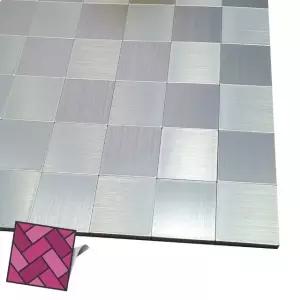 두꺼운 월타일스티커 WJ12 메탈 바둑판 데코타일 (W97468B)