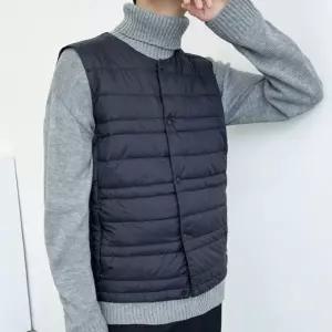 고품질 남성 투웨이 넥라인 구스패딩 다운 경량 조끼 베스트 정장조끼 (WD9BF27)