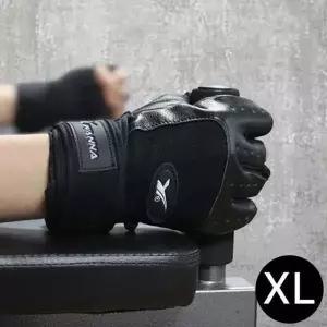 아이워너 헬스장갑 가죽 이중 밴드형 블랙 XL-WD65B3B_