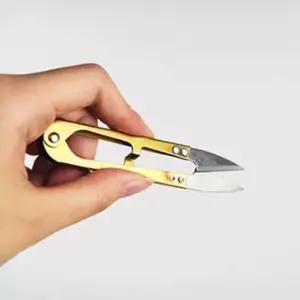 재봉가위 실 잡사 수예용 미싱 가위 금색 엔틱가위 미싱가위 바느질함 (WDF673B)