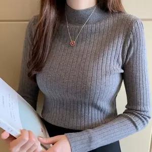 여자 직장인 골지 반목 슬림 폴라티 가을 겨울 이너 여자직장인이너웨어 (WB38E23)