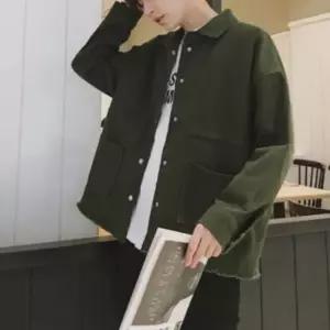 남성자켓 루즈핏 하프 면자켓 남자야상 캐주얼 점퍼 롱후리스점퍼 (WB49217)