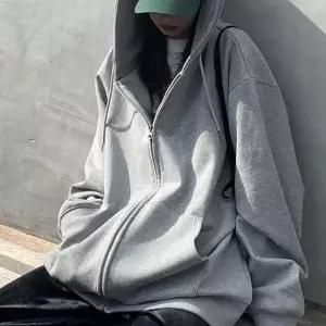 베이직기모후드집업 남여공용 루즈핏 무지 상의 자켓 여자긴팔티셔츠 (WB7040A)