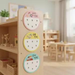 루미루미 라운드 개별영역판 8종세트 (철판) 환경구성 영역별 마그넷보드 마그넷 자석 이름표