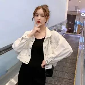 스티치 세미 크롭 데님 자켓 HHB57 남아 싱글 코트 점퍼 신상 크롭 루즈핏청재킷 심플 연청