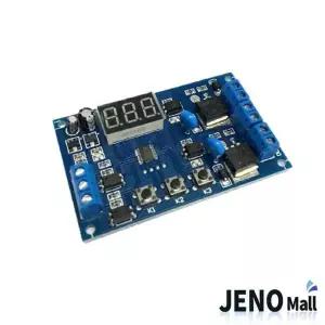 12V 24V 2채널 2모드 FET 타이머 스위칭 릴레이 무소음 모듈 0초-999분 5A