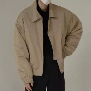 오버핏 블루종 라운드넥 얇은자켓 심플 남자 아우터 후드집업