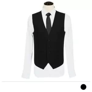 고품질 베이직 블랙 정장조끼 남성의류 조끼 (W14939A)