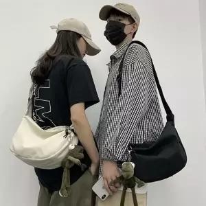 하프문 크로스백 캔버스가방 반달모양가방 천가방