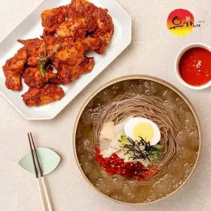 맛있는家 G) 유가네 닭막세트 닭갈비 250g 4팩 + 메밀면 4팩 + 육수 4팩)