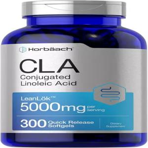 호르베악 CLA 보충제 300개의 소프트젤 알약 최대 효능 홍화 의 공액 리놀산 비-GMO 텐 프리