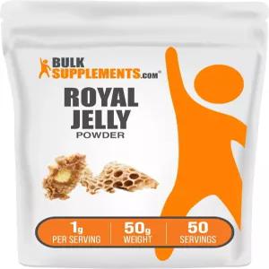 BulkSupplements.com 로얄 젤리 파우더 - 면역 지원을 위한 보충제 텐 프리 1회 제공량당 1g 50g 1.8온스