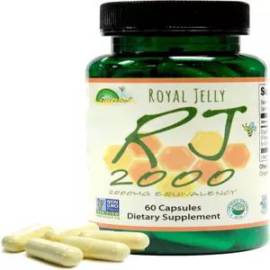 그린보우 로열 젤리 2000mg 동등성 - 만든 비 GMO 가장 영양이 풍부한 캡슐 중 하나 60개