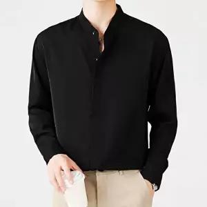 [모로엠]남성 차이나카라 링클프리 긴팔 베이직 셔츠 ON-SHA-QWFI30LT