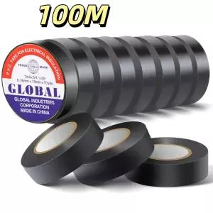 10/100M 전기 테이프 검정색 고무 전기 고온 방지 테이프 내구성이 뛰어나고 부드러운 절연 접착제
