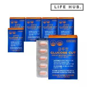 라이프허브 글루컷 녹차카테킨 다이어트 체지방감소보조제 혈당상승억제 6박스(1,000mg x 60정) 60일분