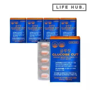 라이프허브 글루컷 녹차카테킨 다이어트 체지방감소보조제 혈당상승억제 5박스(1,000mg x 50정) 50일분