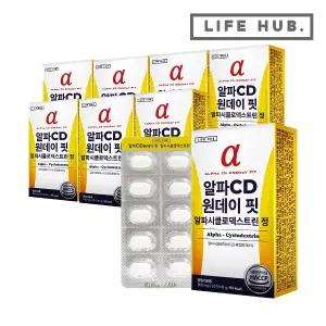 라이프허브 알파CD 원데이 핏 알파시클로덱스트린 정 8박스(500mg x 240정) 8개월분