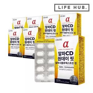라이프허브 알파CD 원데이 핏 알파시클로덱스트린 정 7박스(500mg x 210정) 7개월분