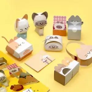 [핑크풋] 냥냥이 페이퍼토이 종이모형 만들기 3D 8358067)