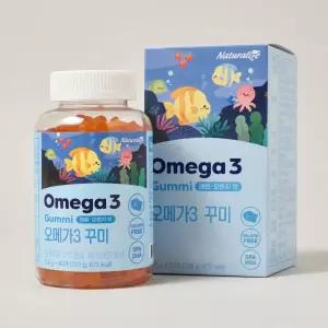 네추럴라이즈 키즈 오메가3 꾸미 오렌지맛 90정 1개