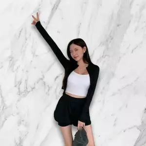 |KHW25F|여성 루즈핏 라운드넥 긴팔 레터링 집업 래쉬가드