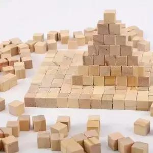 50/00/400개 미완성 블랭크 미니 DIY 나무 정사각형 블록 cm 목재 솔리드 큐브 목공예 퍼즐 제작 재료 ？