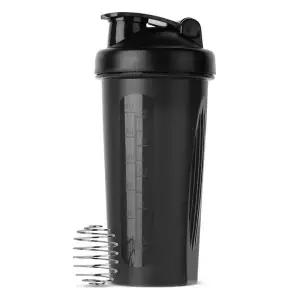 pc 휴대용 단백질 셰이커 600ml 피트니스 병 매니아를위한 와이어 털 공 운동 선수 야외 에