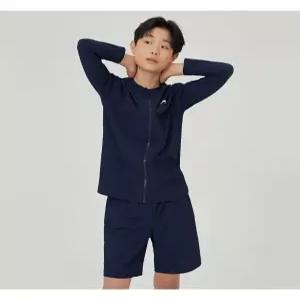 인스파이어 주니어 레저 집업 래쉬가드 세트 A4BB1BS82-NVY
