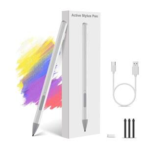 MICROSOFT SURFACE PRO용 스타일러스 펜 - WINDOWS 펜슬 USB C 고속 충전(플램 거부 및 4096 압력 수준) PRO 9 /X /8 /7 /6 /5 /4 /3 GO /BOOK /LAPTOP /STUDIO용으로 작동) vZ4