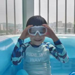 스노쿨링 물안경 화이트 잠수물안경