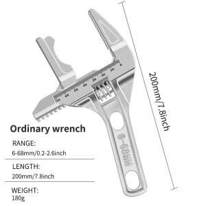 Repair tool bathroom wrench adjustable large opening kitchen pipe manual power port