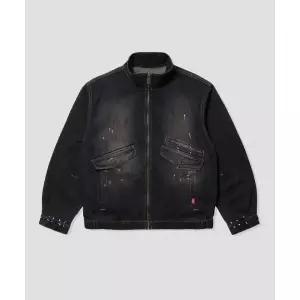 브랜드정품 DICKIES 오버핏 더티 워시드 데님 자켓 재킷 Black 168821