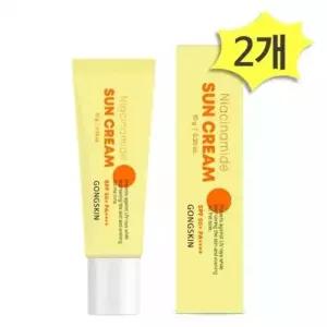 기초케어 ( )공스킨 나이아신아마이드 선크림 10g x 2개 소형 미니 여행용 SPF50 피부컨디션 회복 리프팅관