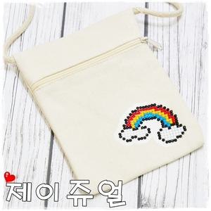 한줄지퍼가방/캔버스크로스/에코백/파우치/캔버스천/무지/꾸미기/휴대가방/광목천