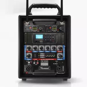 VICBOSS PWA-H632UB 200W 블루투스 충전용 앰프스피커 무선마이크 2개 200Mhz USB SD REC 싸이렌
