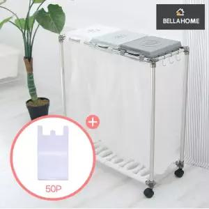 [벨라홈] 네오 재활용 분리수거함 3단+비닐 50매CN8744