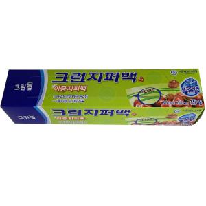 크린랩 크린지퍼백 30cmX35cm 15매 X 1개 크린이중지퍼백특대