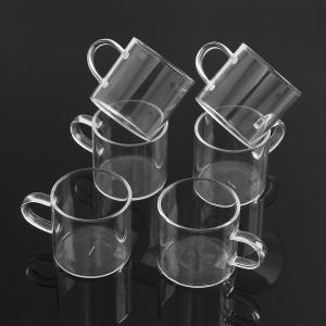 내열유리 미니 찻잔 6p세트(120ml)손잡이 유리잔 술잔